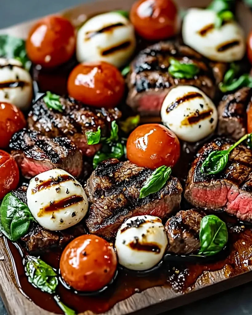 Balsamic Grilled Flank Steak Caprese