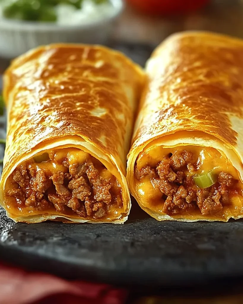 Beef and Cheese Chimichangas