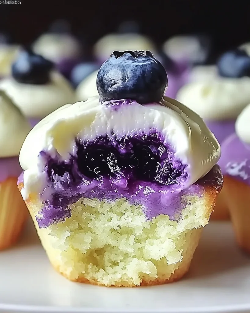 Blueberry Lime Cheesecake Cupcakes