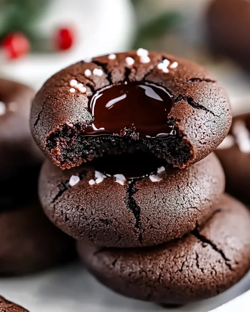 Chocolate Thumbprint Cookies