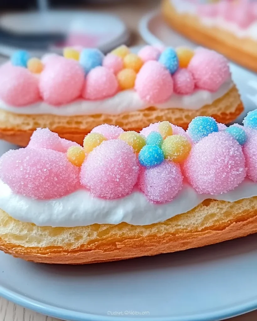 Cotton Candy Eclairs