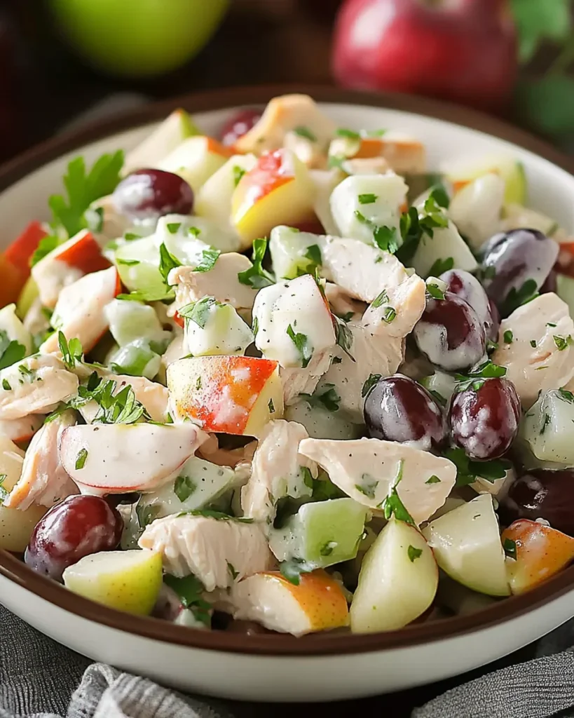 Creamy Chicken, Apple & Grape Salad