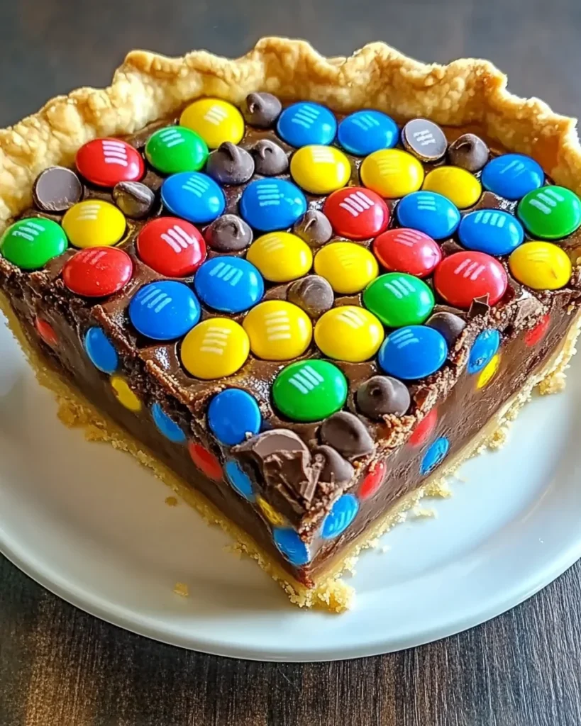 M&M Chocolate Chip Pie