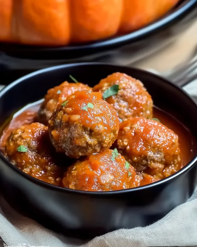 Pumpkin Turkey Meatballs