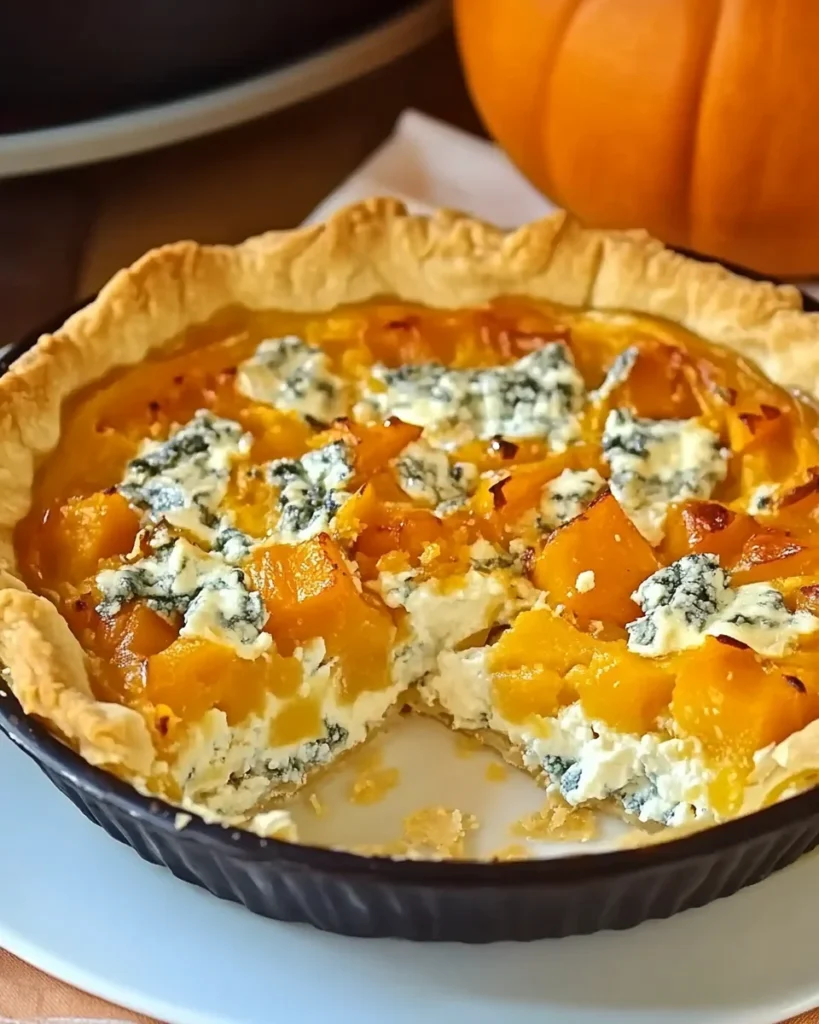 Quiche, Pumpkin, Main Dish, Gorgonzola