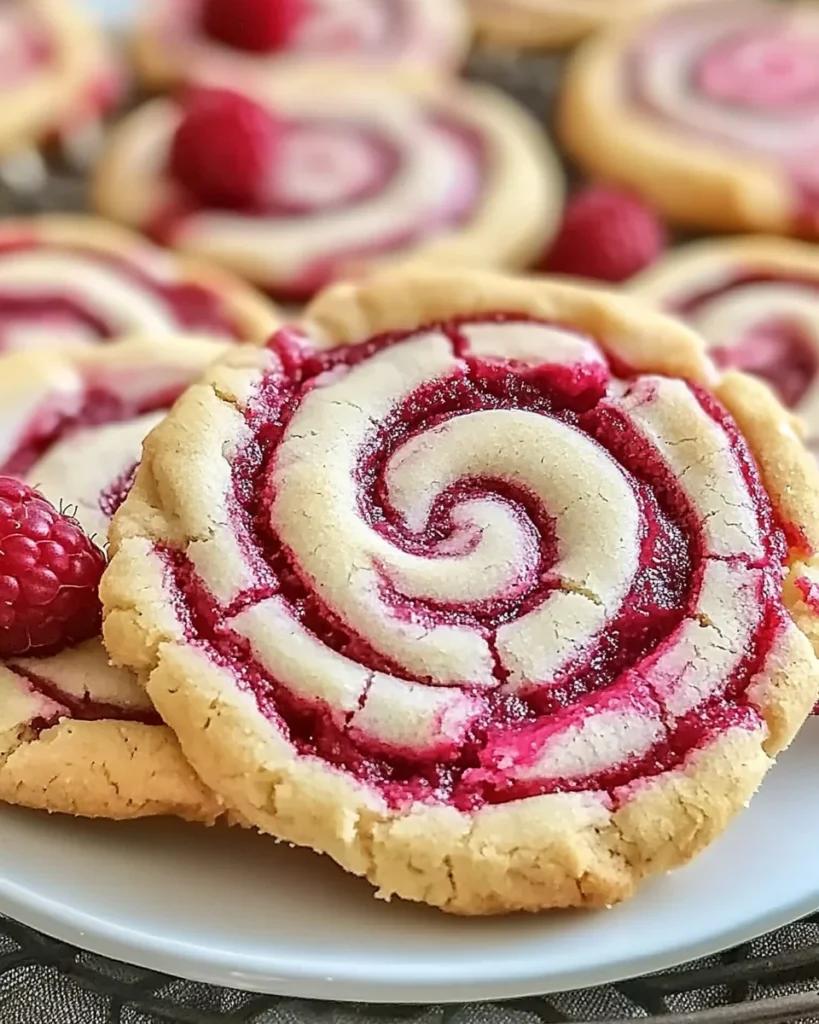 Raspberry Swirl Cookies