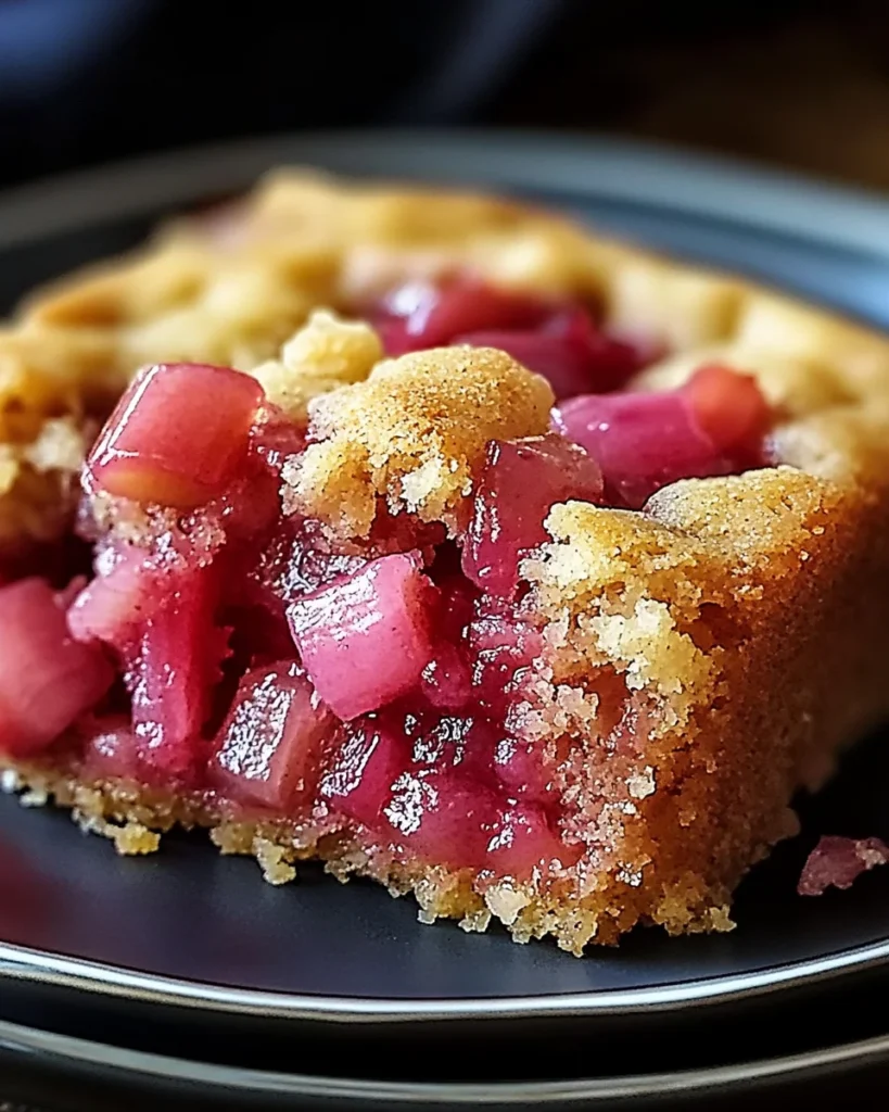 Rhubarb Cake Butter Sauce