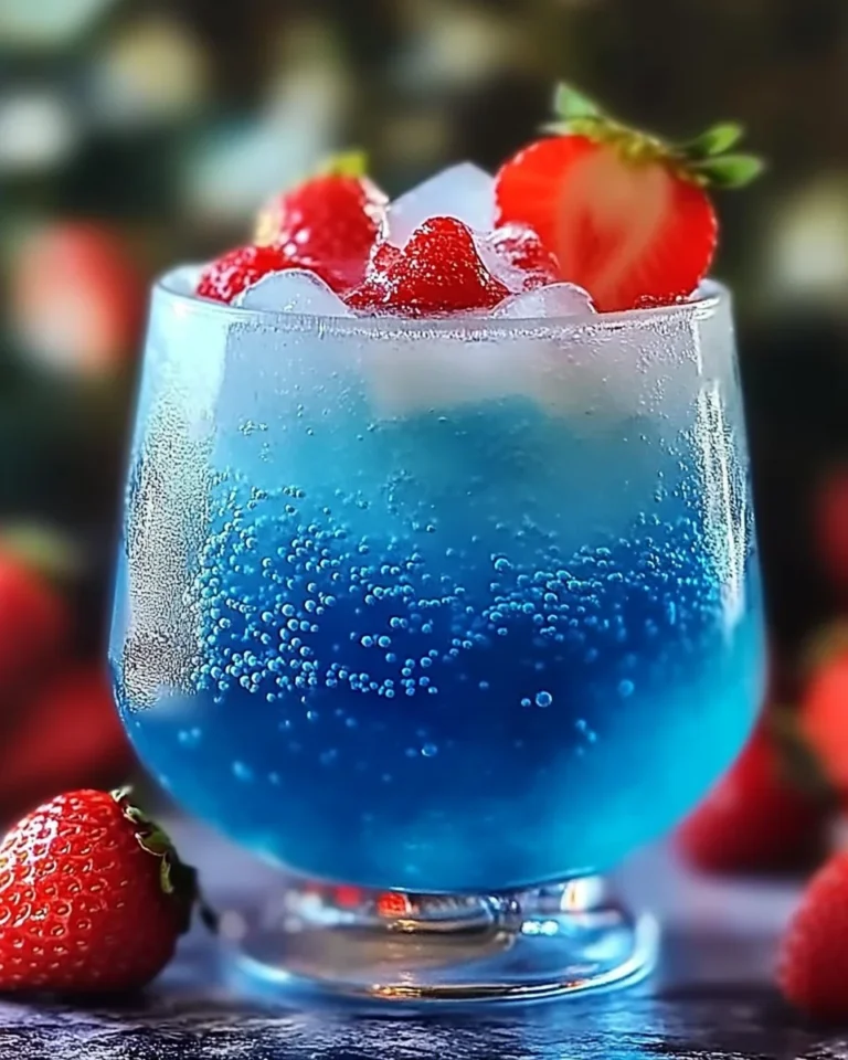 Strawberry Blue Hawaiian Cocktail