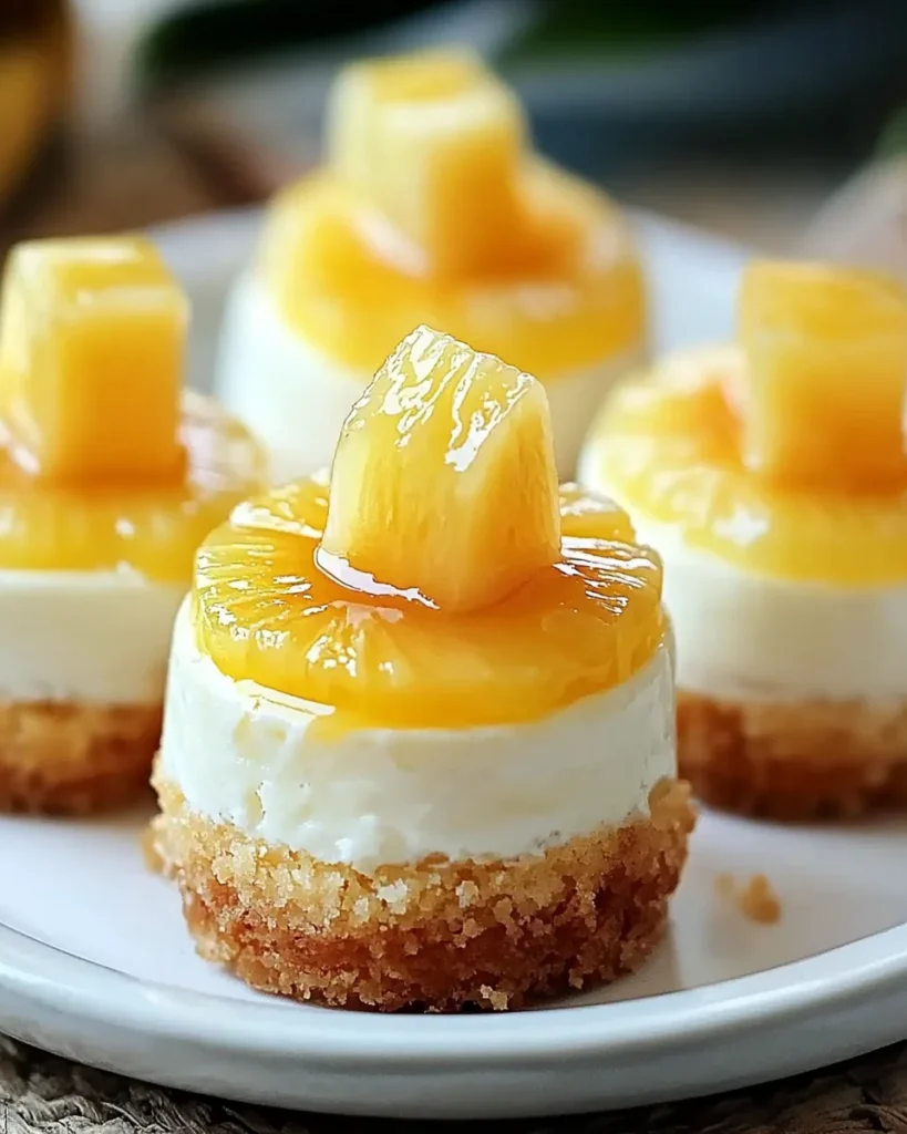 Tropical Pineapple Mini Cheesecakes