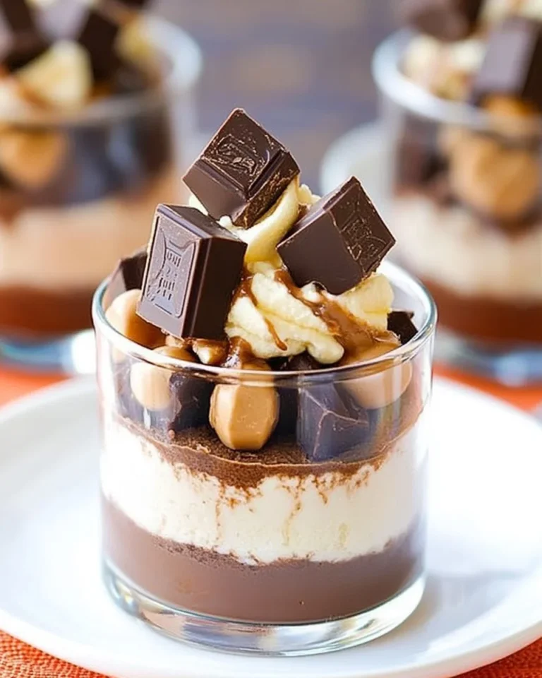 Mini Reese's Chocolate Peanut Butter Cheesecake Trifles