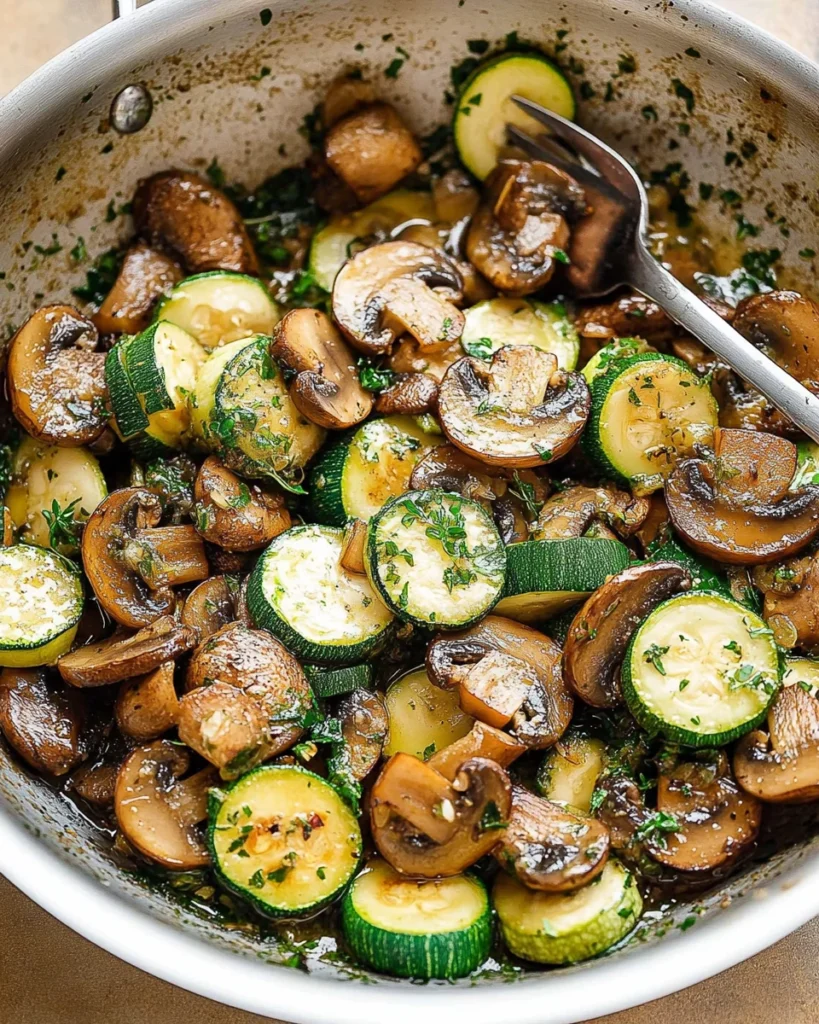 Skillet Zucchini and Mushrooms