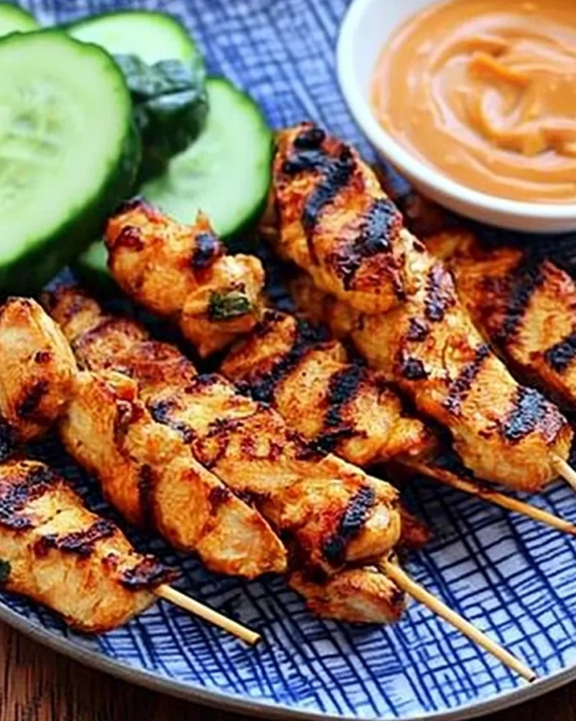 Thai Chicken Sate with Peanut Sauce