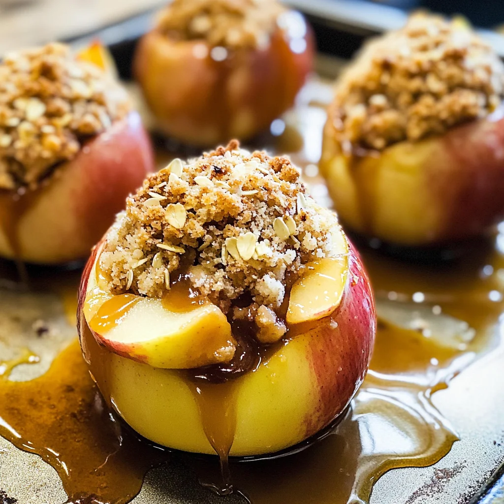 Apple Crisp Stuffed Baked Apples
