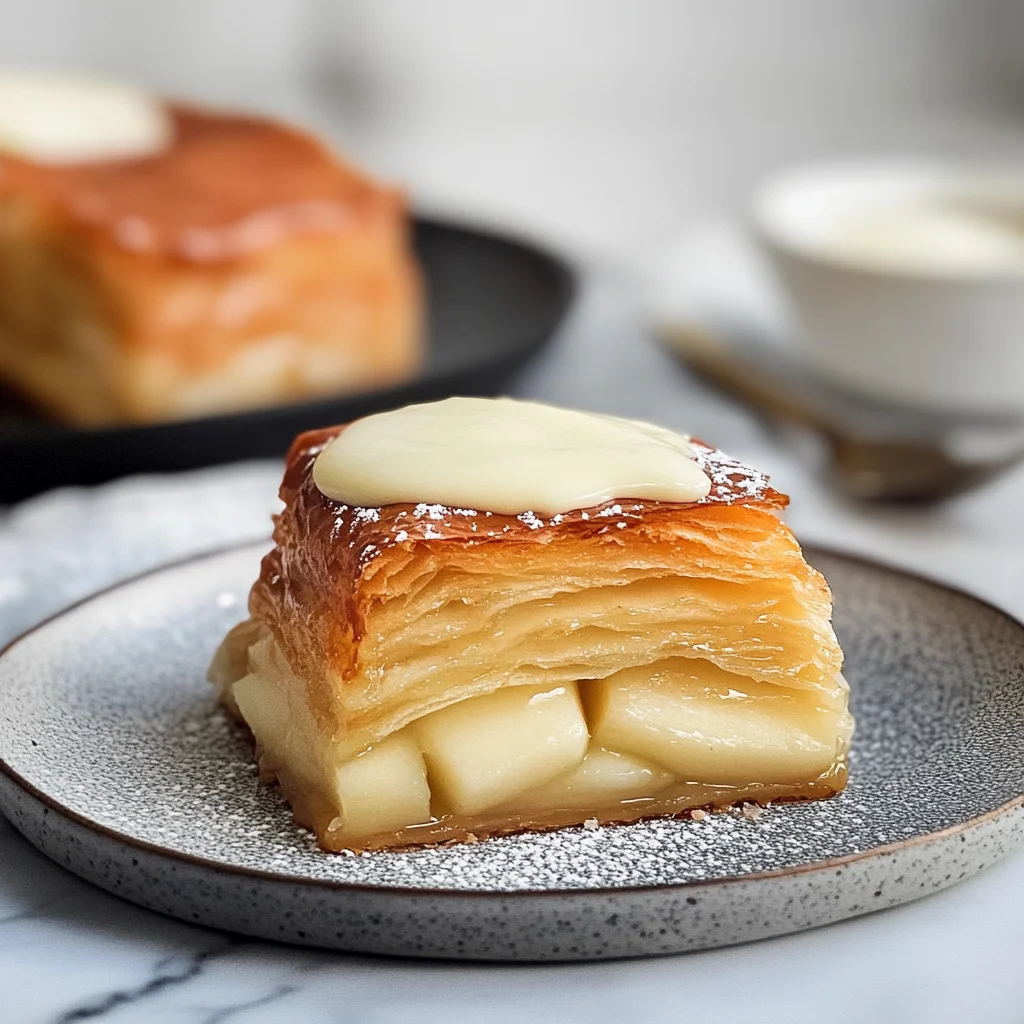 Apple Mille Feuille with Vanilla Custard (gluten-free)