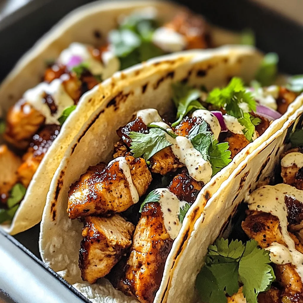 Garlic Butter Honey BBQ Chicken Tacos: Sweet, Savory & Irresistible!