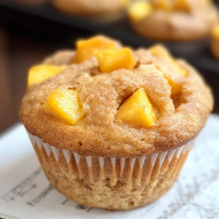 Healthy Honey Peach Muffins