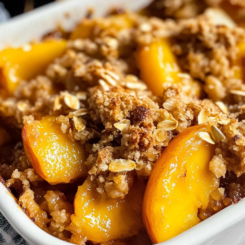 Healthy Peach Crumble