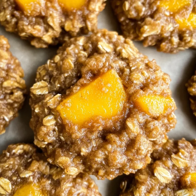Healthy Peach Oatmeal Breakfast Cookies