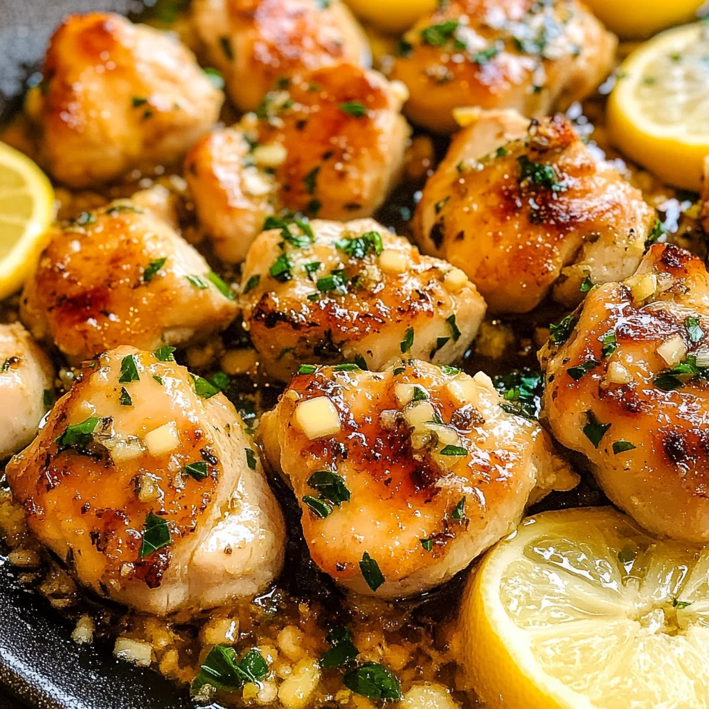 Lemon Garlic Chicken Bites