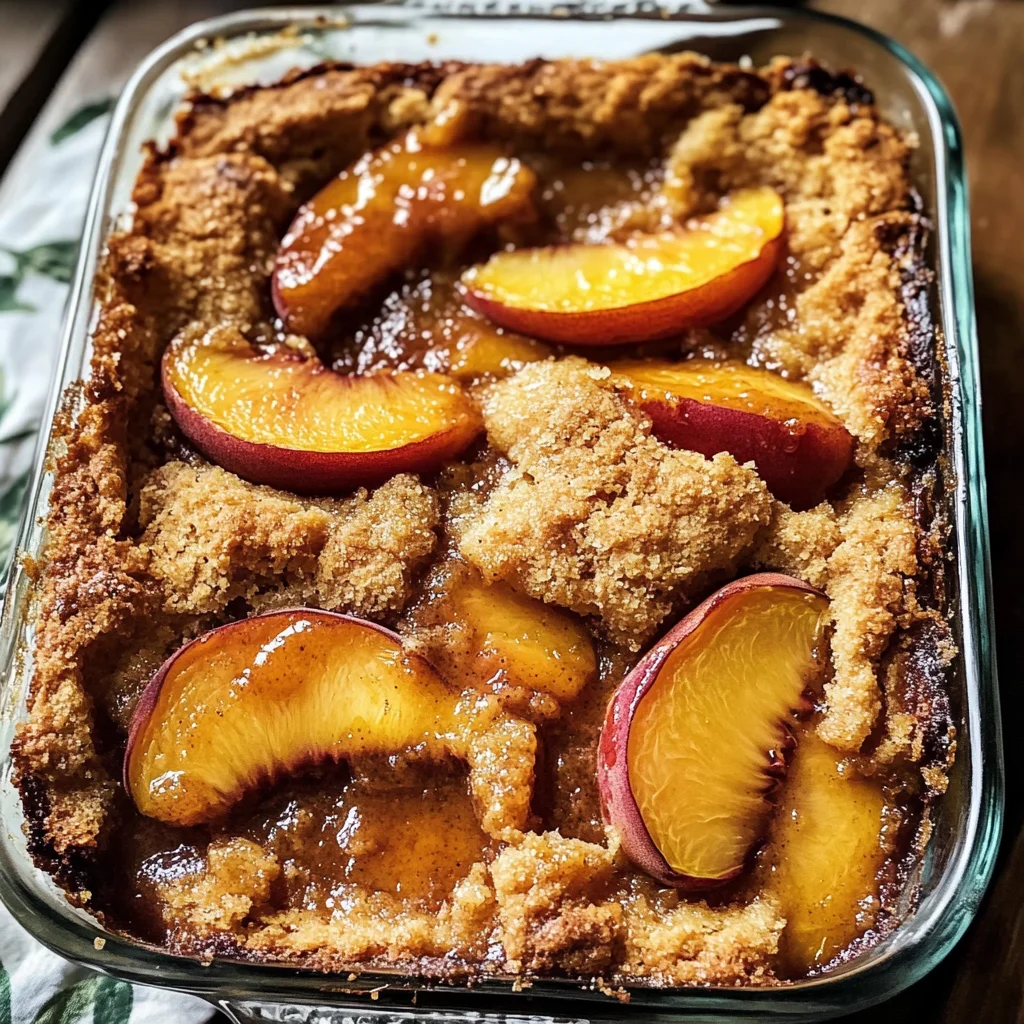 Old School Easy Brown Sugar Peach Cobbler