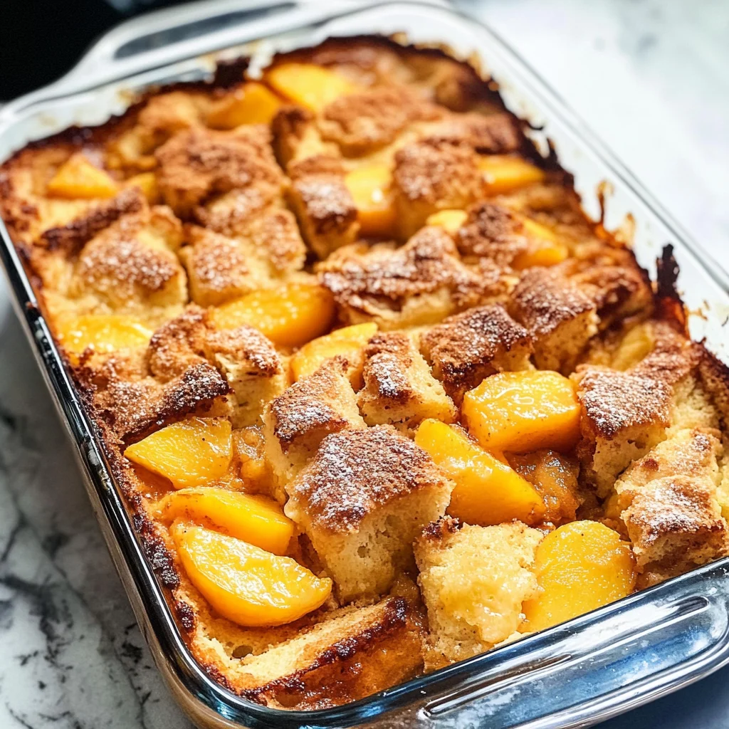 Peach Cobbler French Toast Bake
