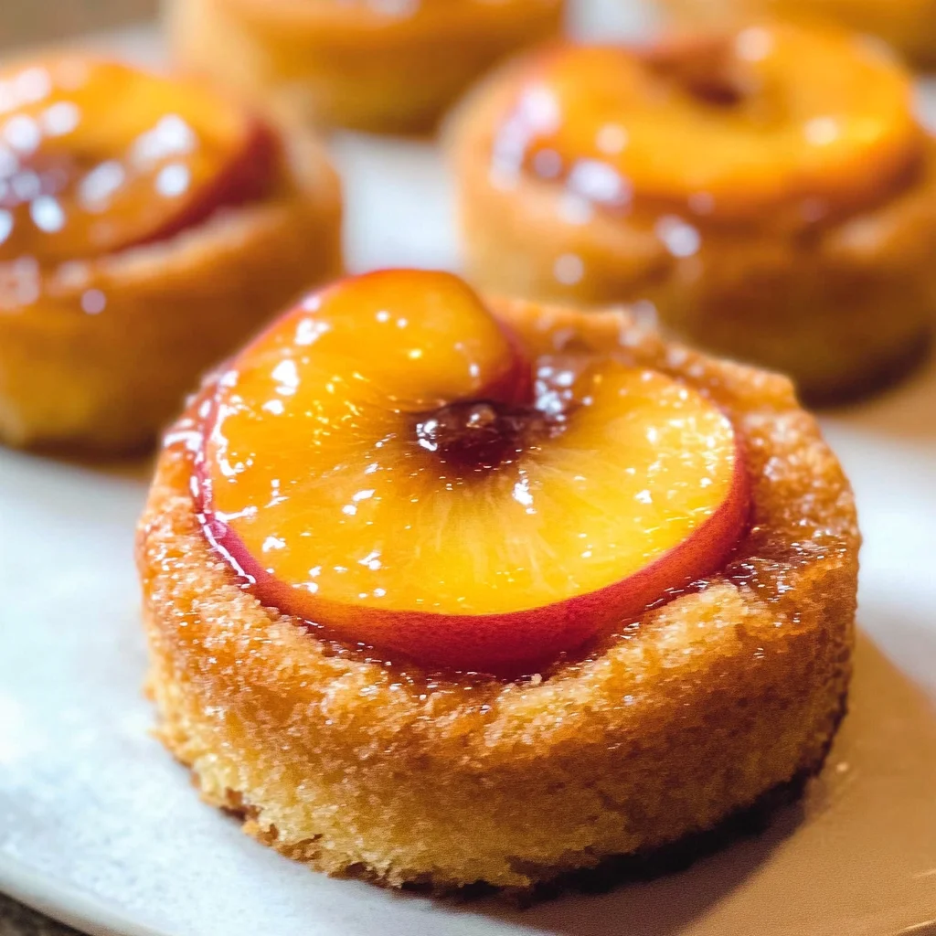 Peach Upside Down Mini Cakes