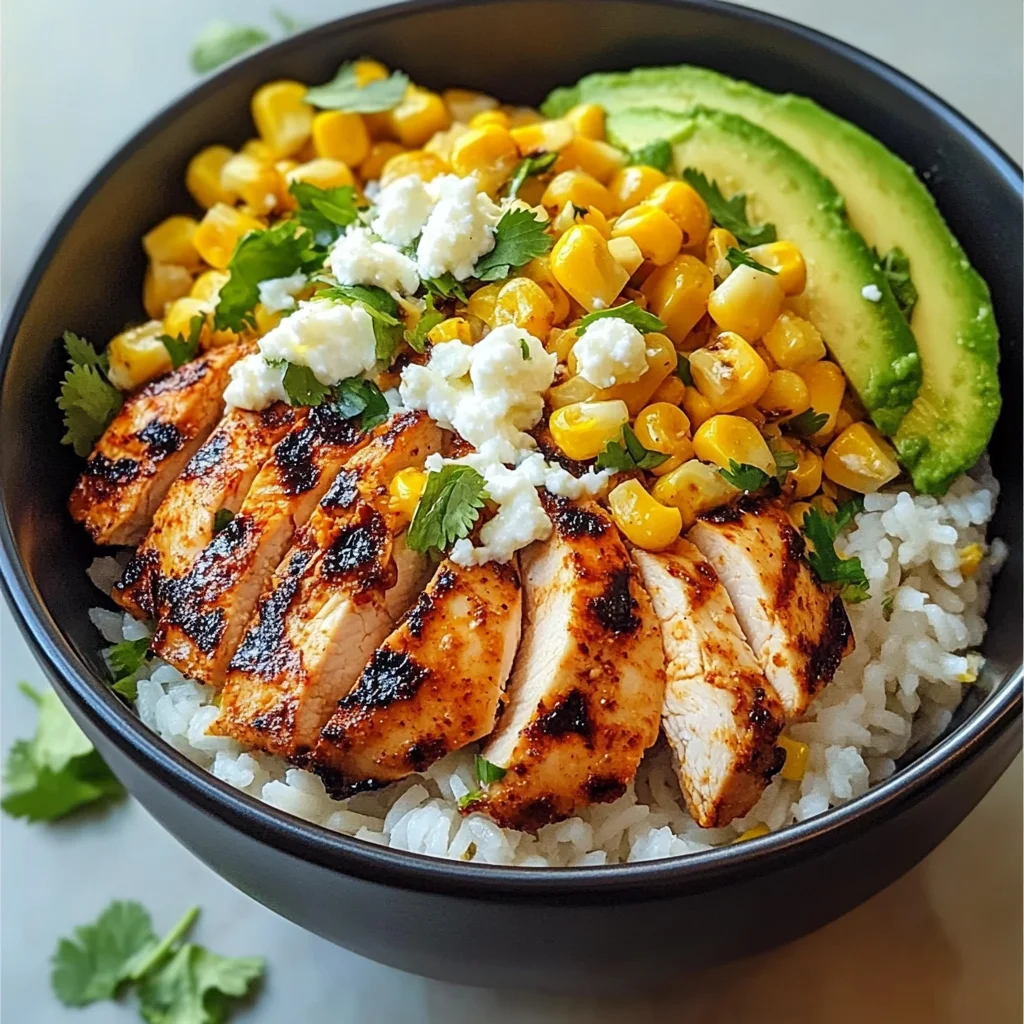 Street Corn Chicken Rice Bowl