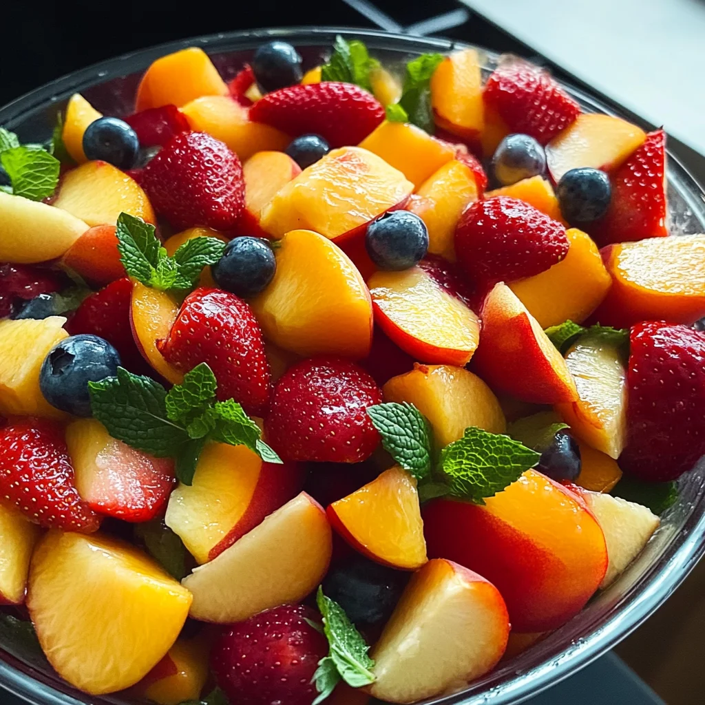 Summer Peach Fruit Salad