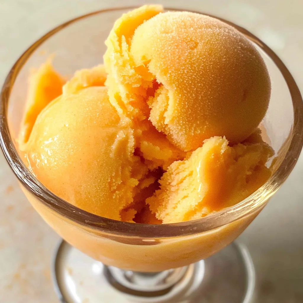 The Best Peach Sorbet Without Ice Cream Maker