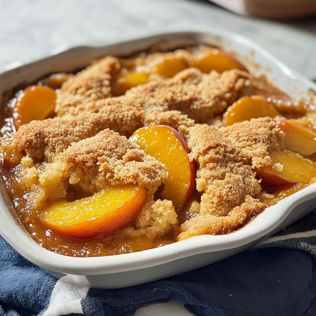 The Easiest Southern Peach Cobbler