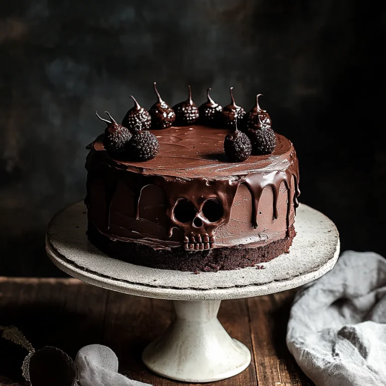 Vegan Chocolate Layer Skull Cake