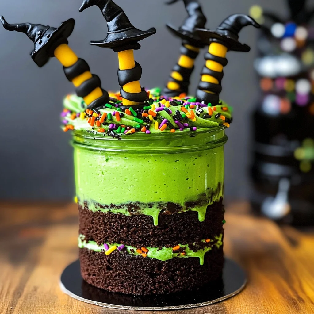 Witches Brew Halloween Cake Jars