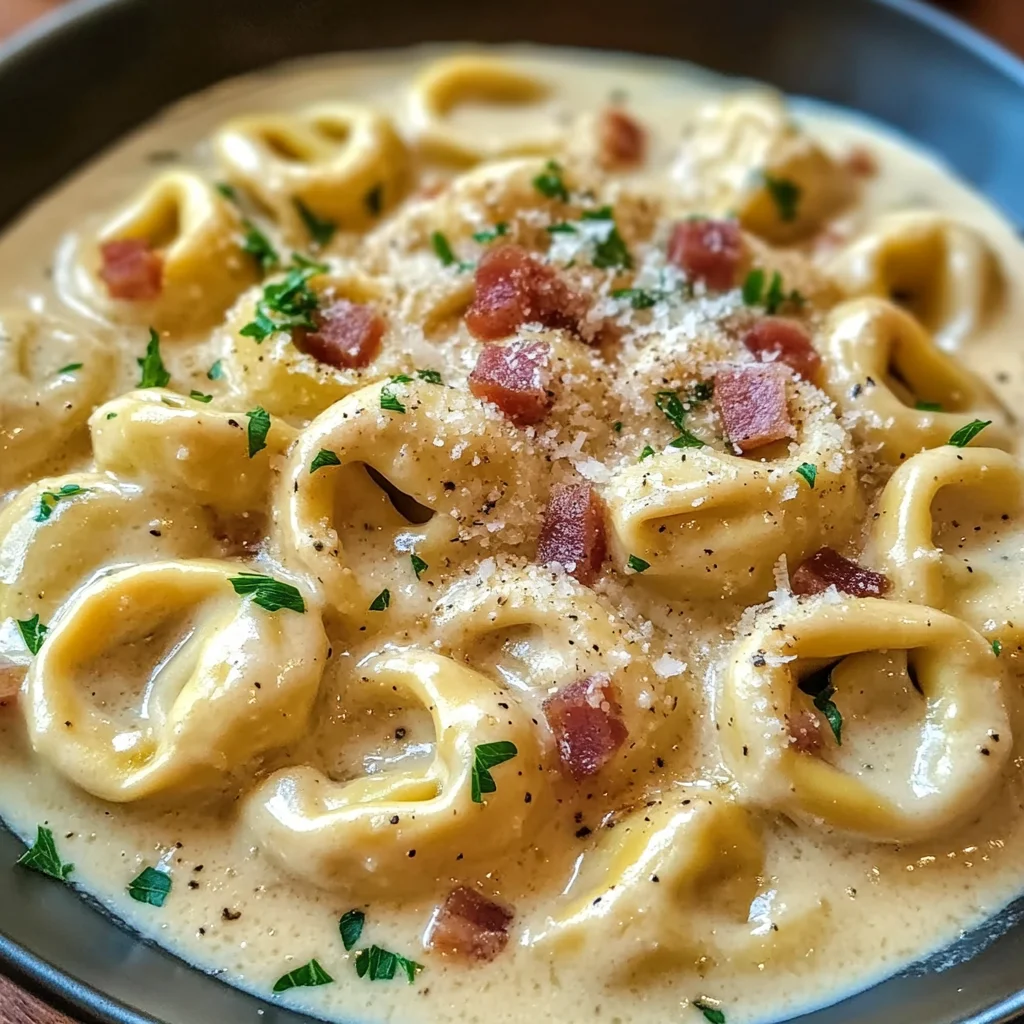 Creamy Tortellini Carbonara Recipe