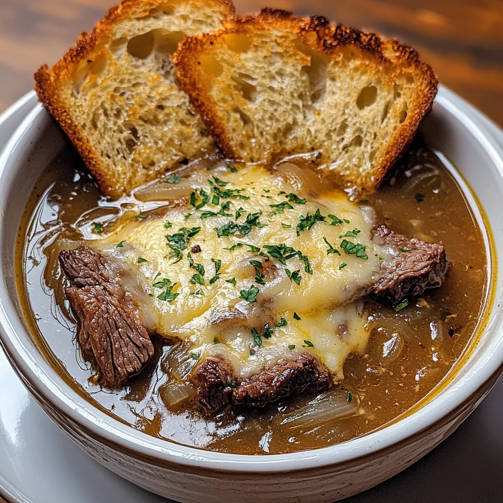 French Onion Beef Short Rib Soup