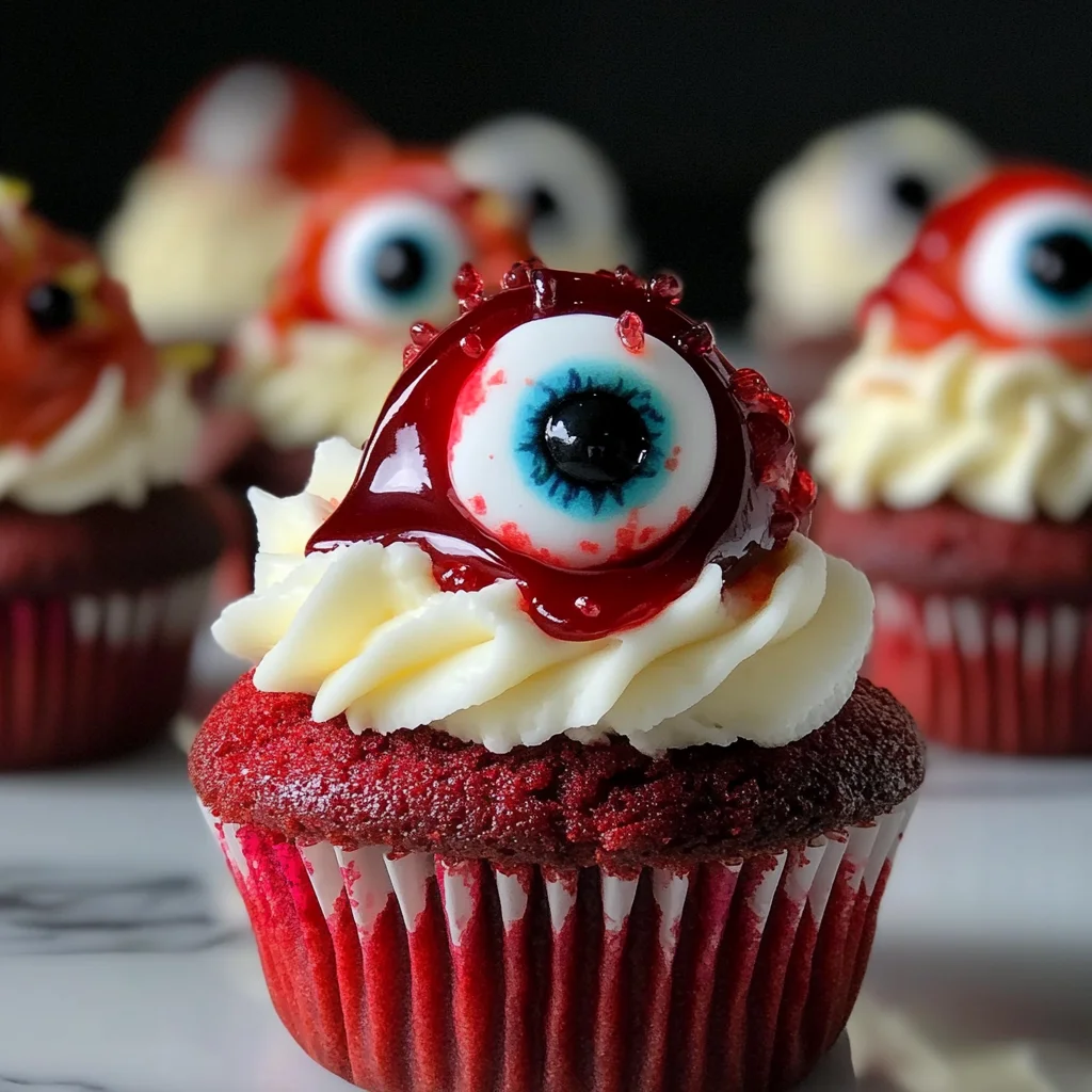 Halloween Augapfel Cupcakes
