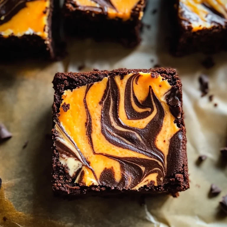 Halloween Cream Cheese Swirl Brownies