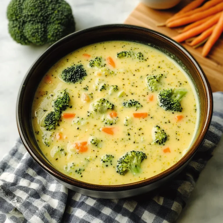 High Protein Broccoli Cheddar Soup