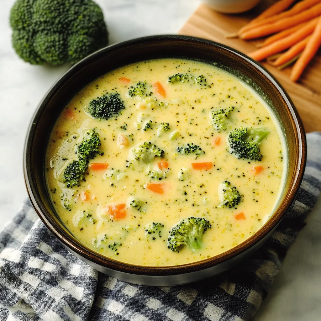 High Protein Broccoli Cheddar Soup