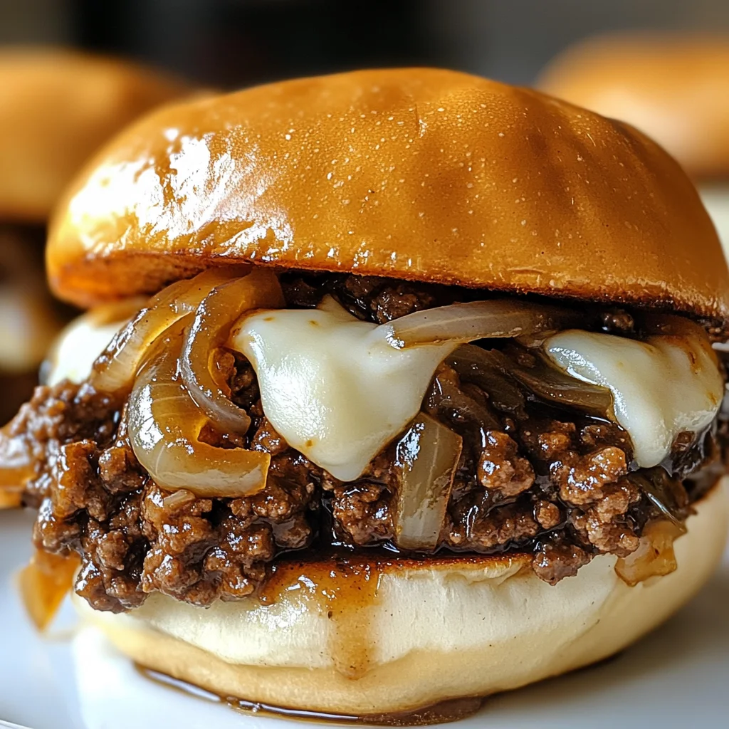 Irresistible French Onion Beef Sloppy Joes