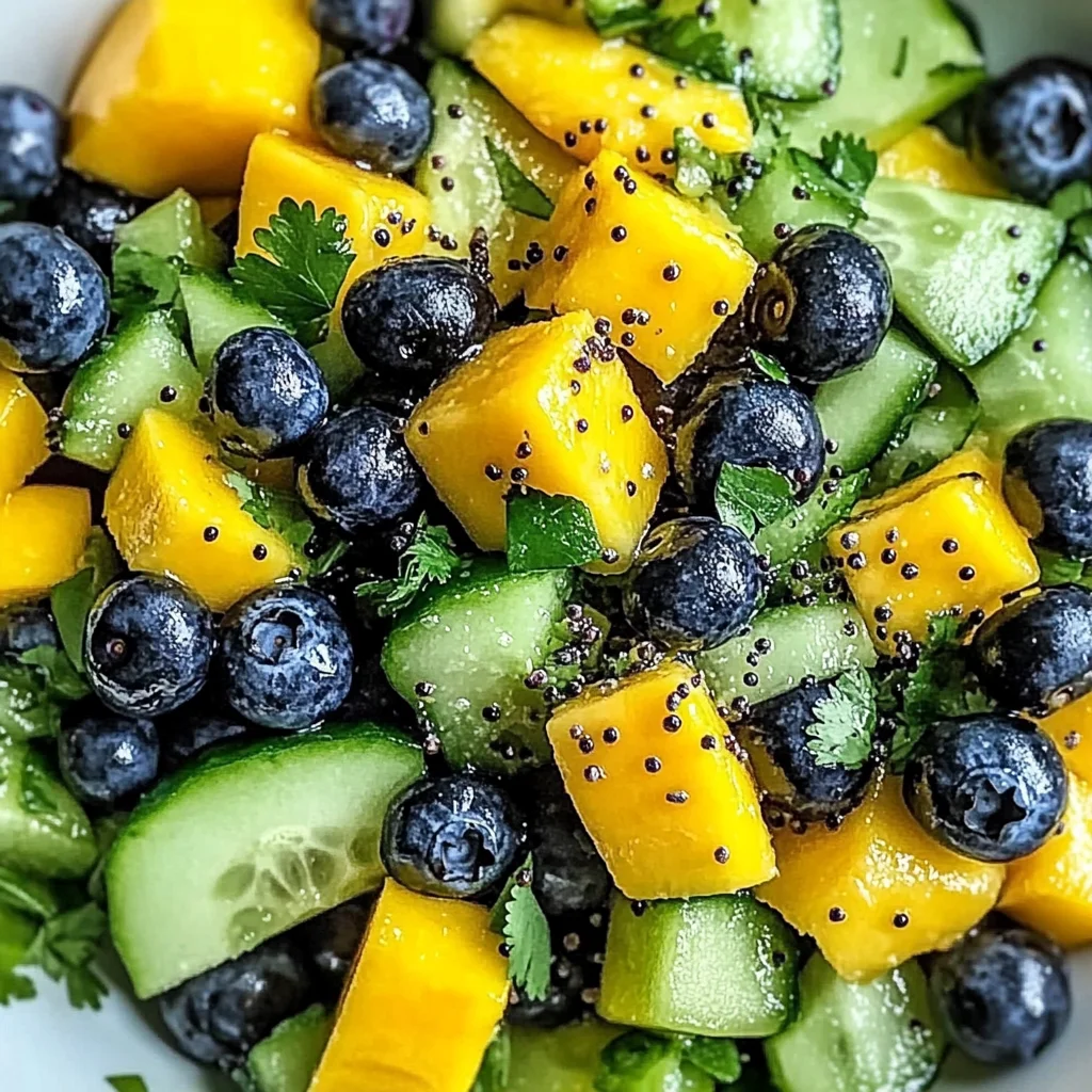 Mango Cucumber Salad with Blueberries and Avocado