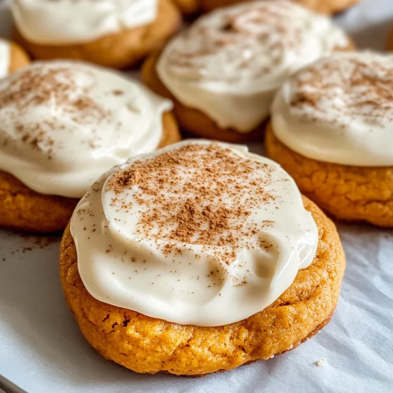 Pumpkin Cookies with Cream Cheese Frosting
