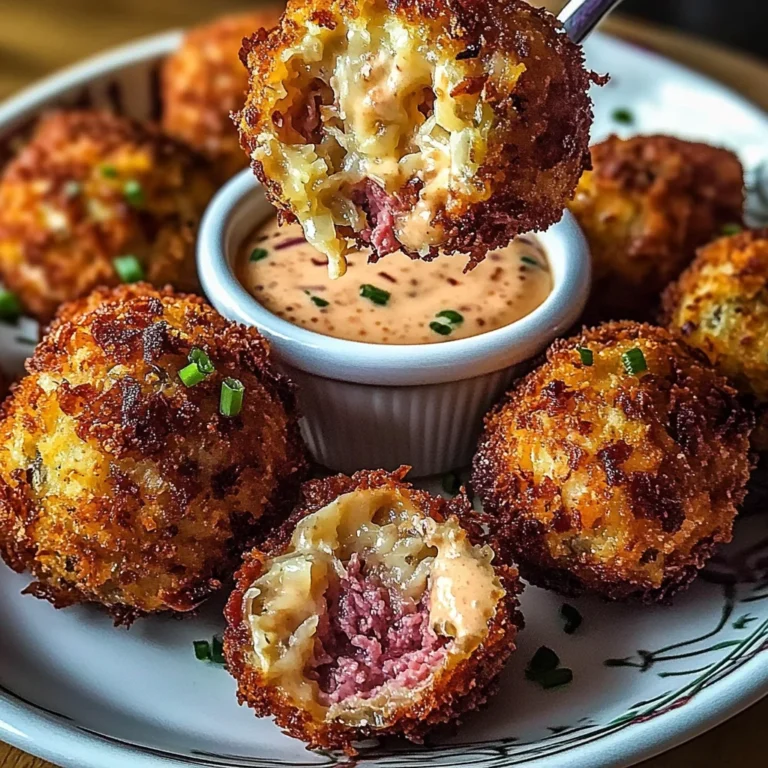 Reuben Balls with Spicy Thousand Island Dipping Sauce