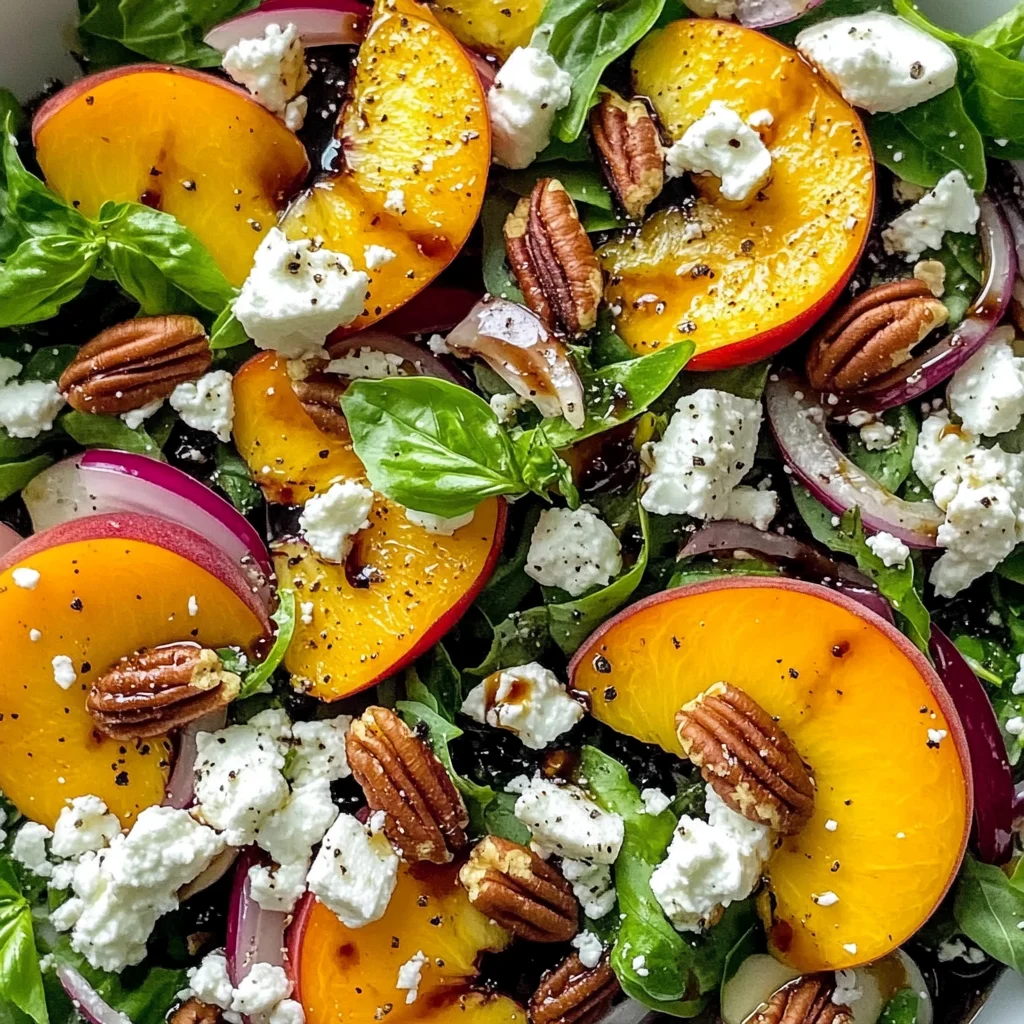 Simple Peach Feta Salad