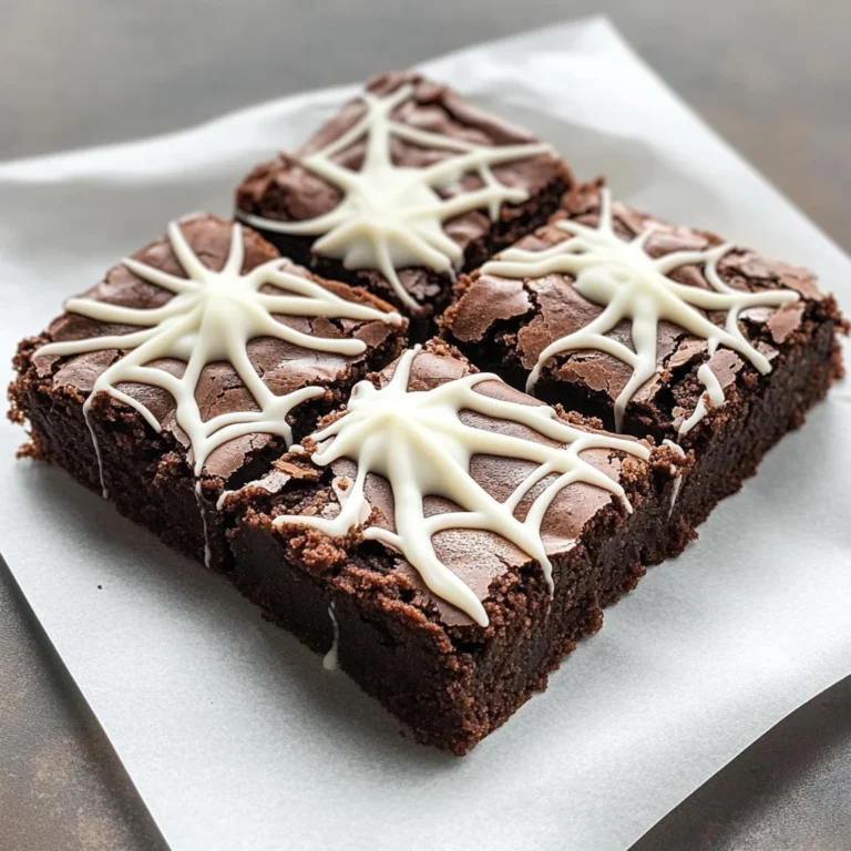 Spider Web Brownies