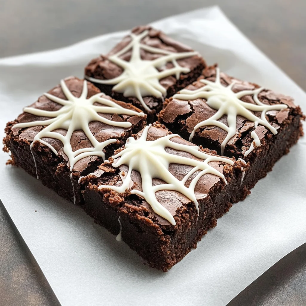 Spider Web Brownies