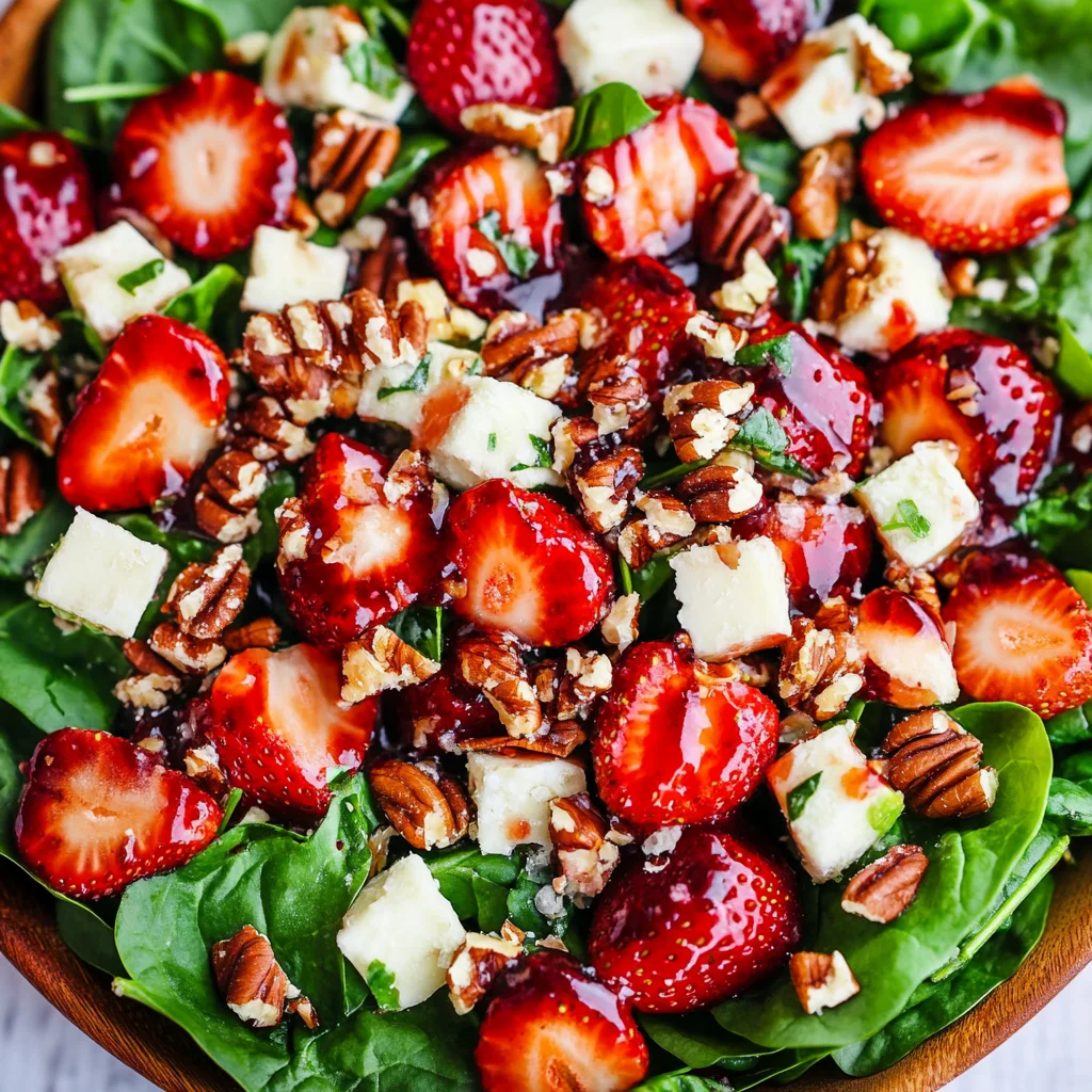 Spinach Strawberry Salad with Pecans