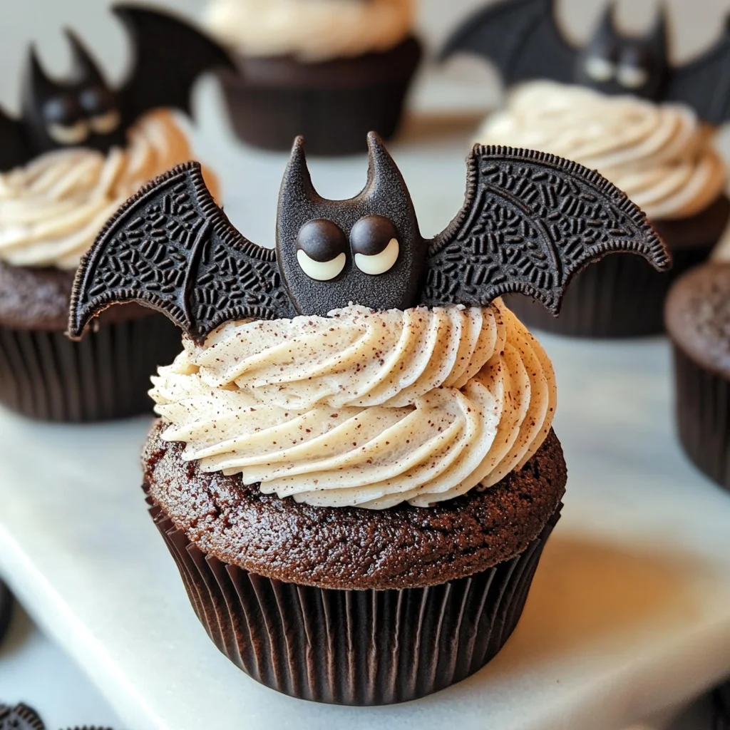 Vegan Oreo Bat Cupcakes