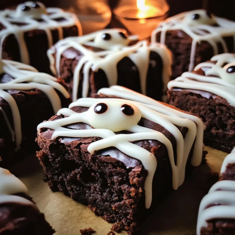 spooky mummy brownies