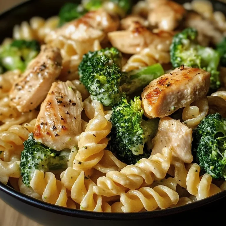 Creamy Garlic Chicken Alfredo with Broccoli