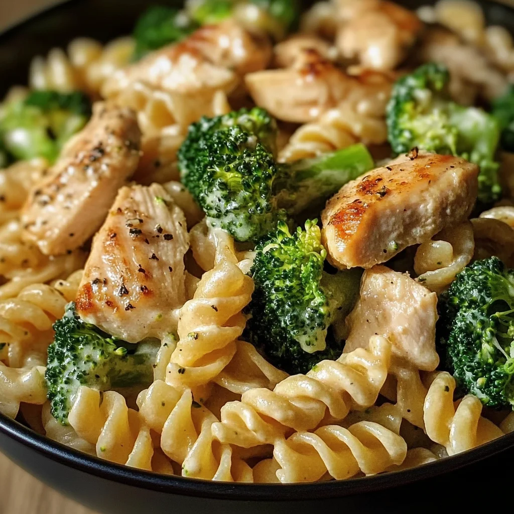 Creamy Garlic Chicken Alfredo with Broccoli